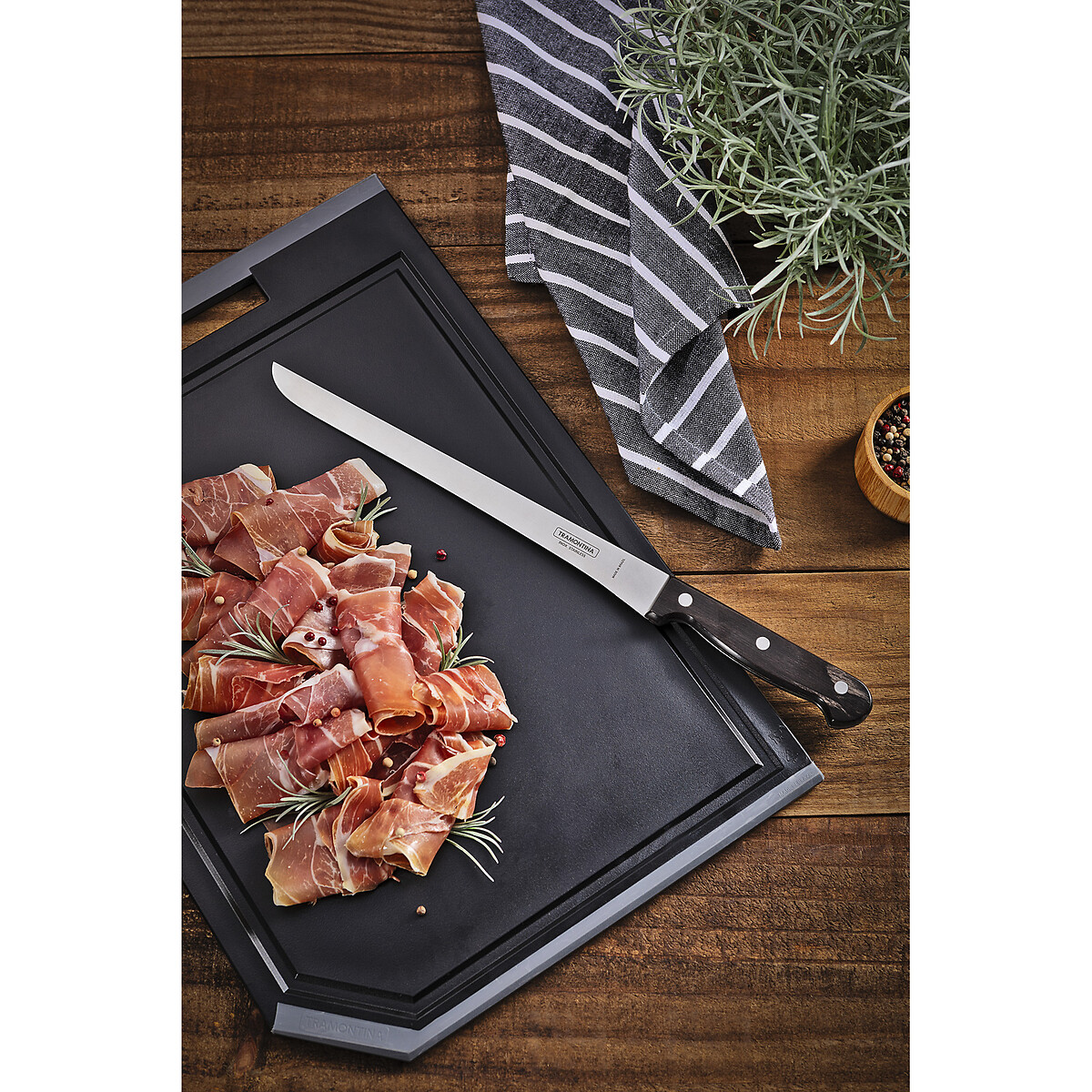 Faca para Fiambres Polywood 10",Tramontina madeira, TRAMONTINA