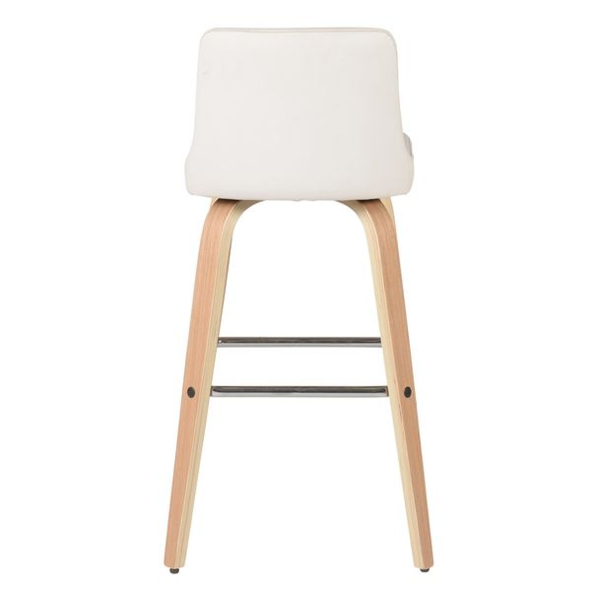 Chaise hauteur plan de travail PU et chêne naturel blanc, ZAGO