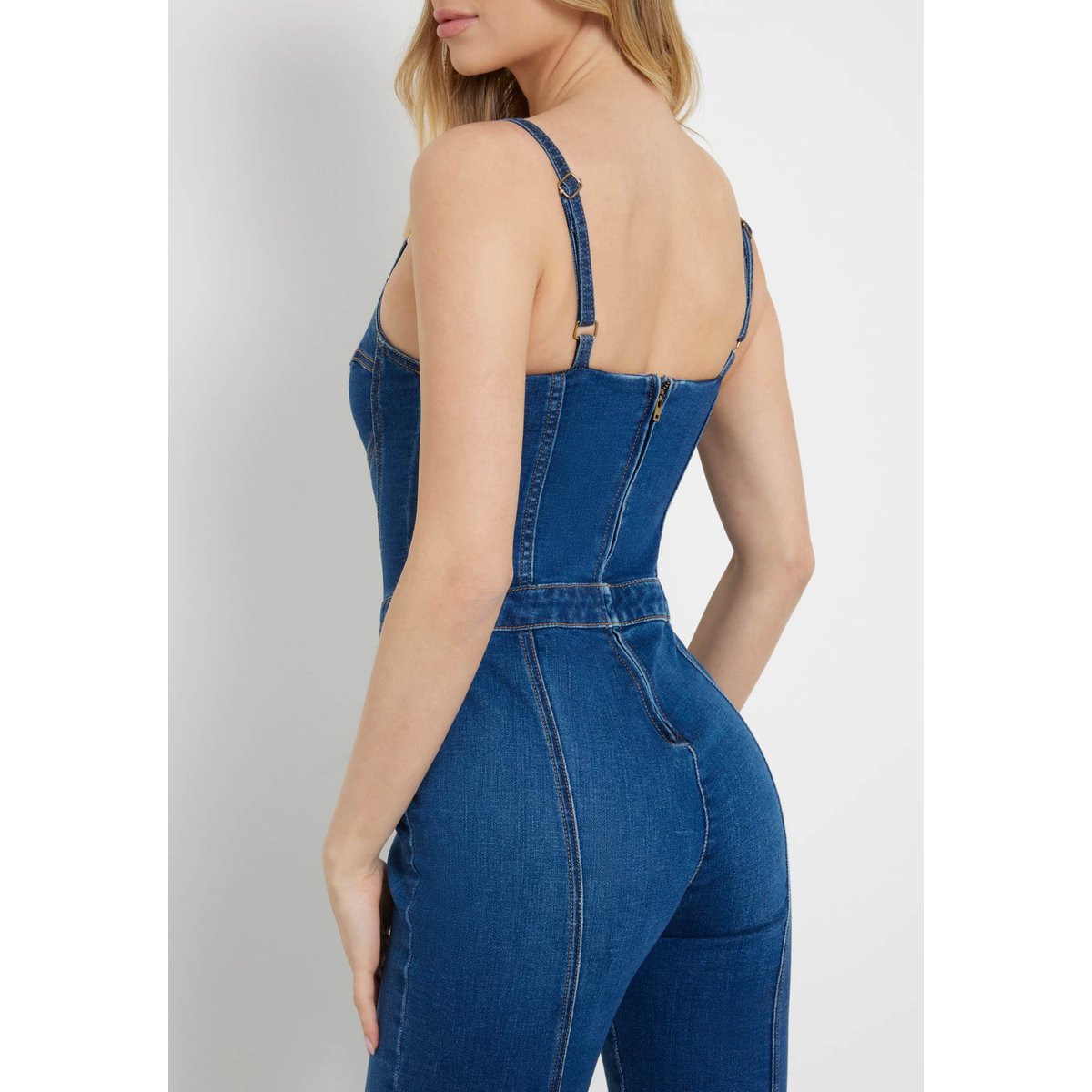 Combinaison En Denim Skinny bleu, GUESS