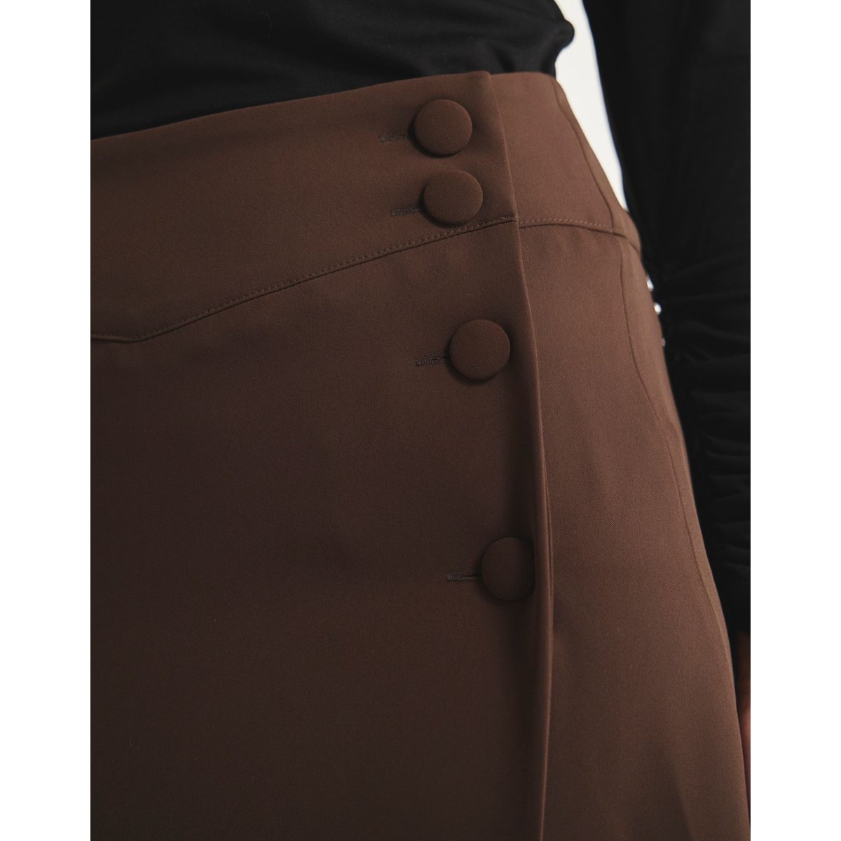Jupe Tales fluide marron, INES DE LA FRESSANGE PARIS