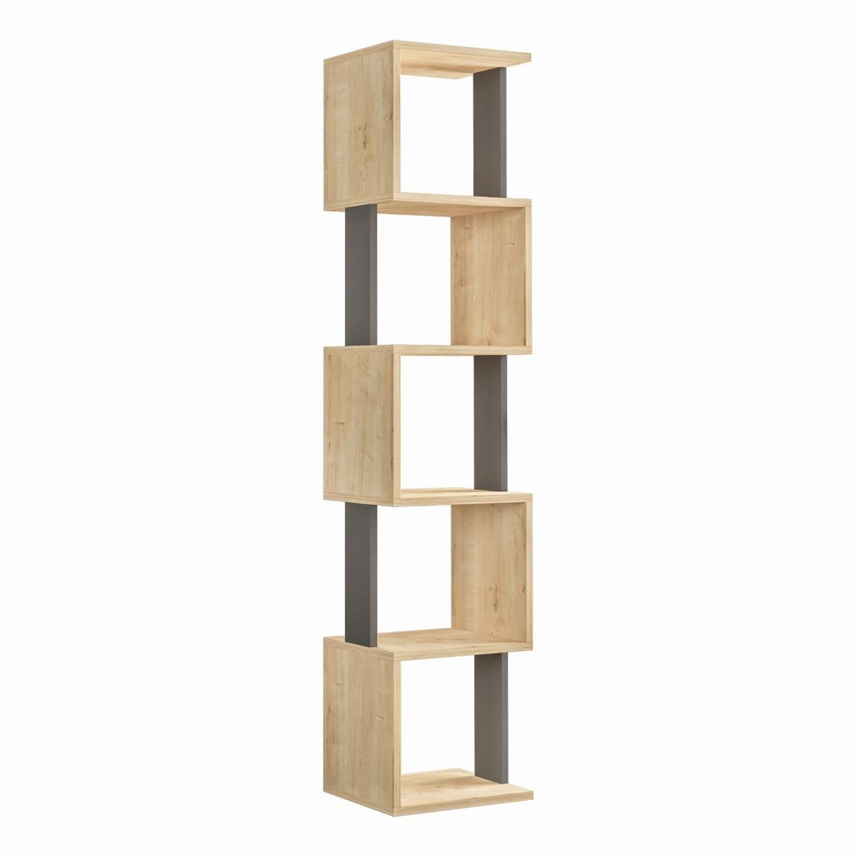 Etagère d'angle 5 tablettes L35 cm - Piri chêne, CALICOSY