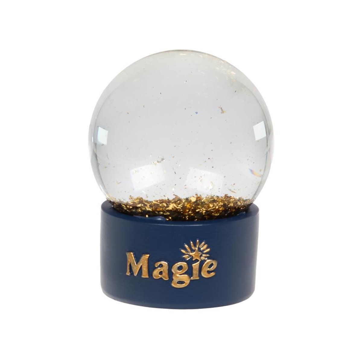 Boule à neige Magie bleu nuit et doré or / doré, AMADEUS LES PETITS