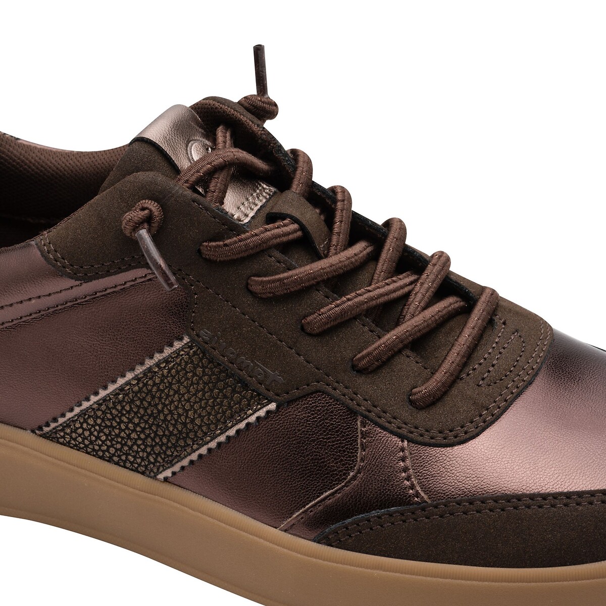 Baskets en cuir marron, TAMARIS