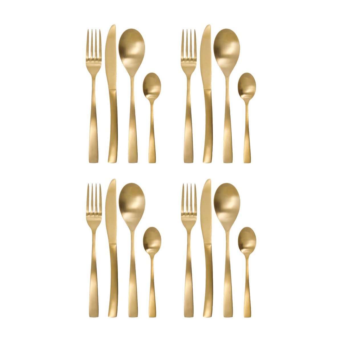 Assortiment de couverts Golden set de 16 doré, HOUSE DOCTOR