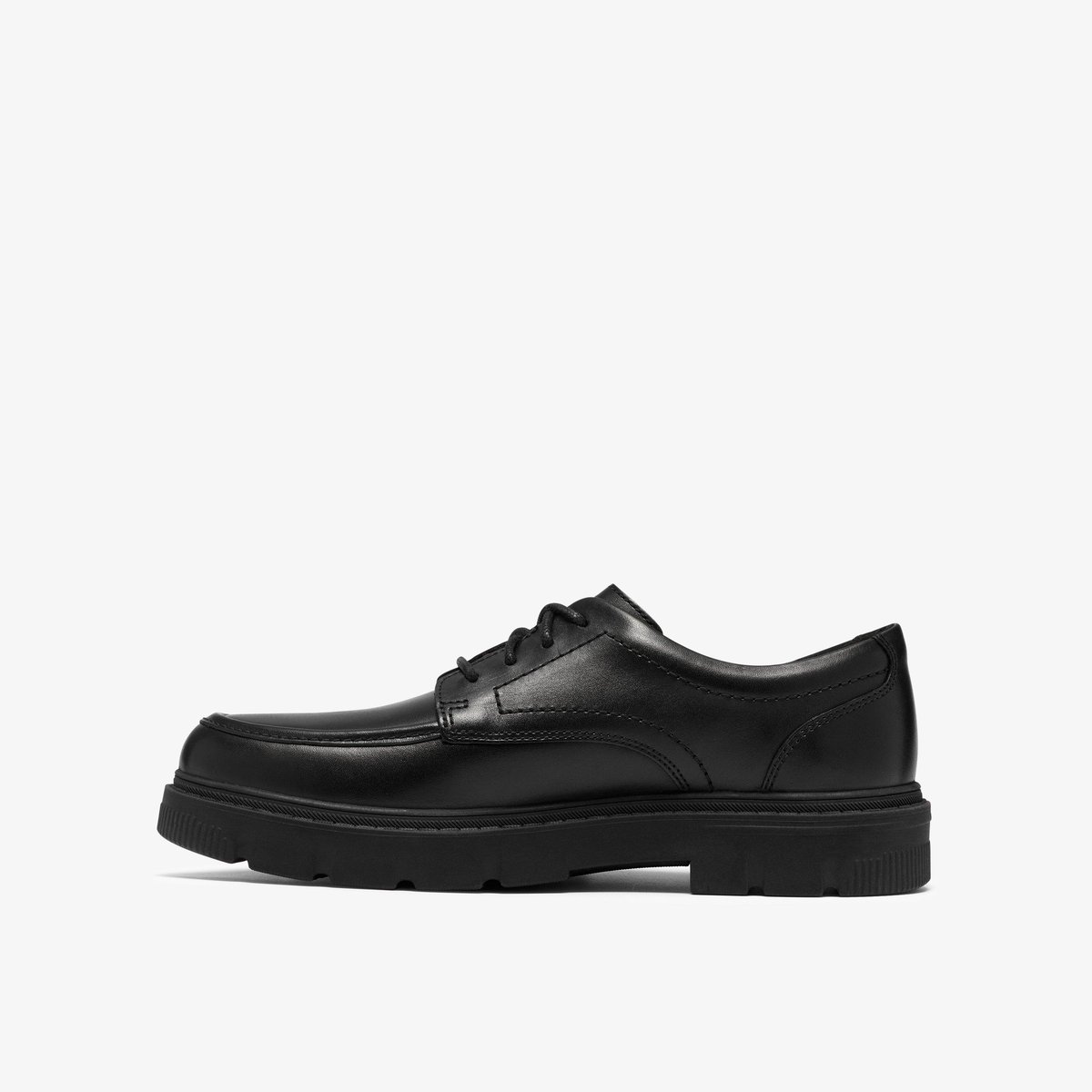 Derbies Cuir Coupe Extra Large LORCAM LANE Y noir, CLARKS