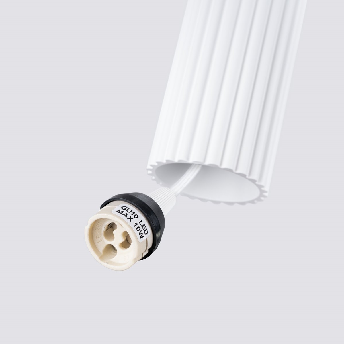 Suspension Aluminium Blanc GU10 1 Karbon blanc, EDEN