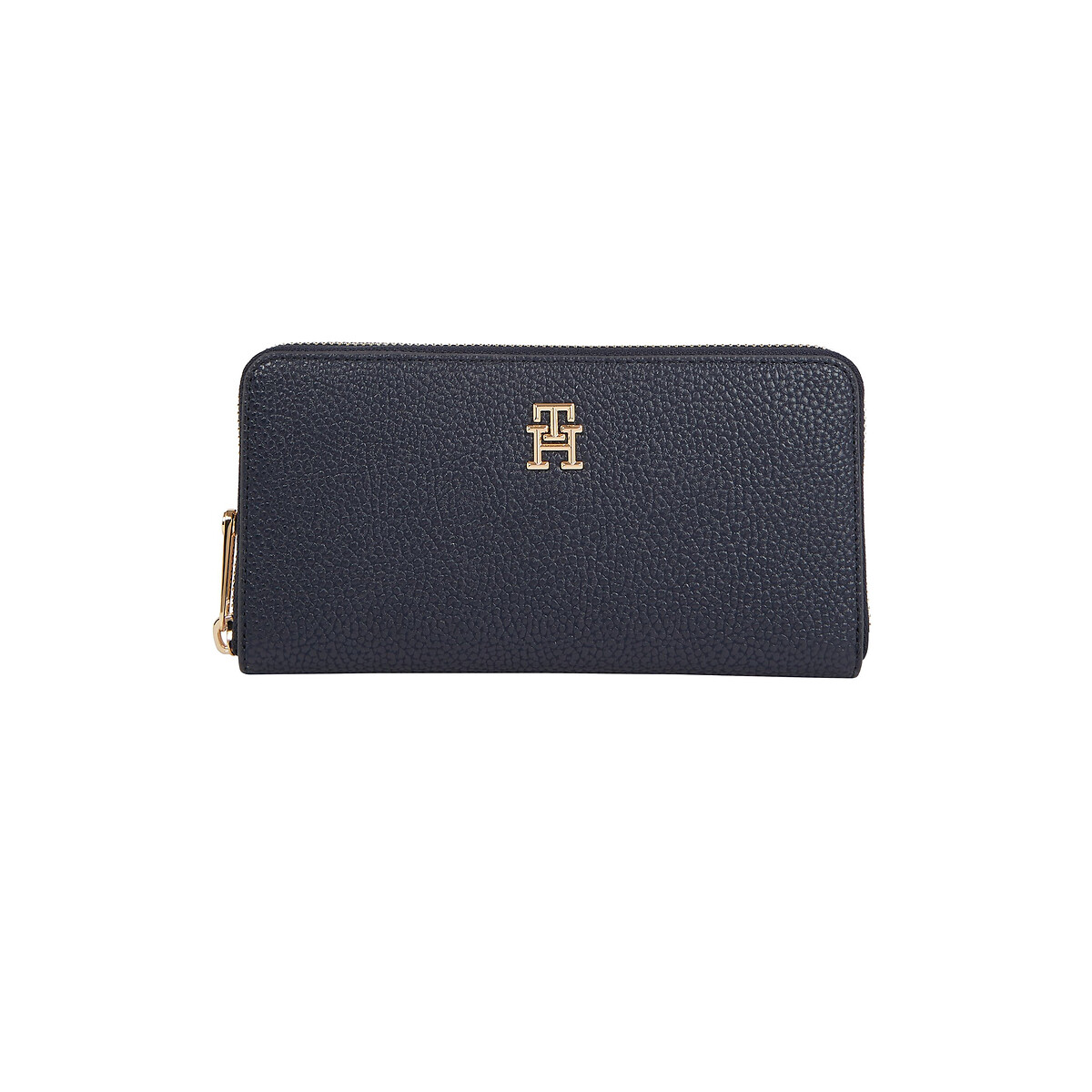 Portafoglio con cerniera rettangolare TH EMBLEM LARGE navy, TOMMY HILFIGER
