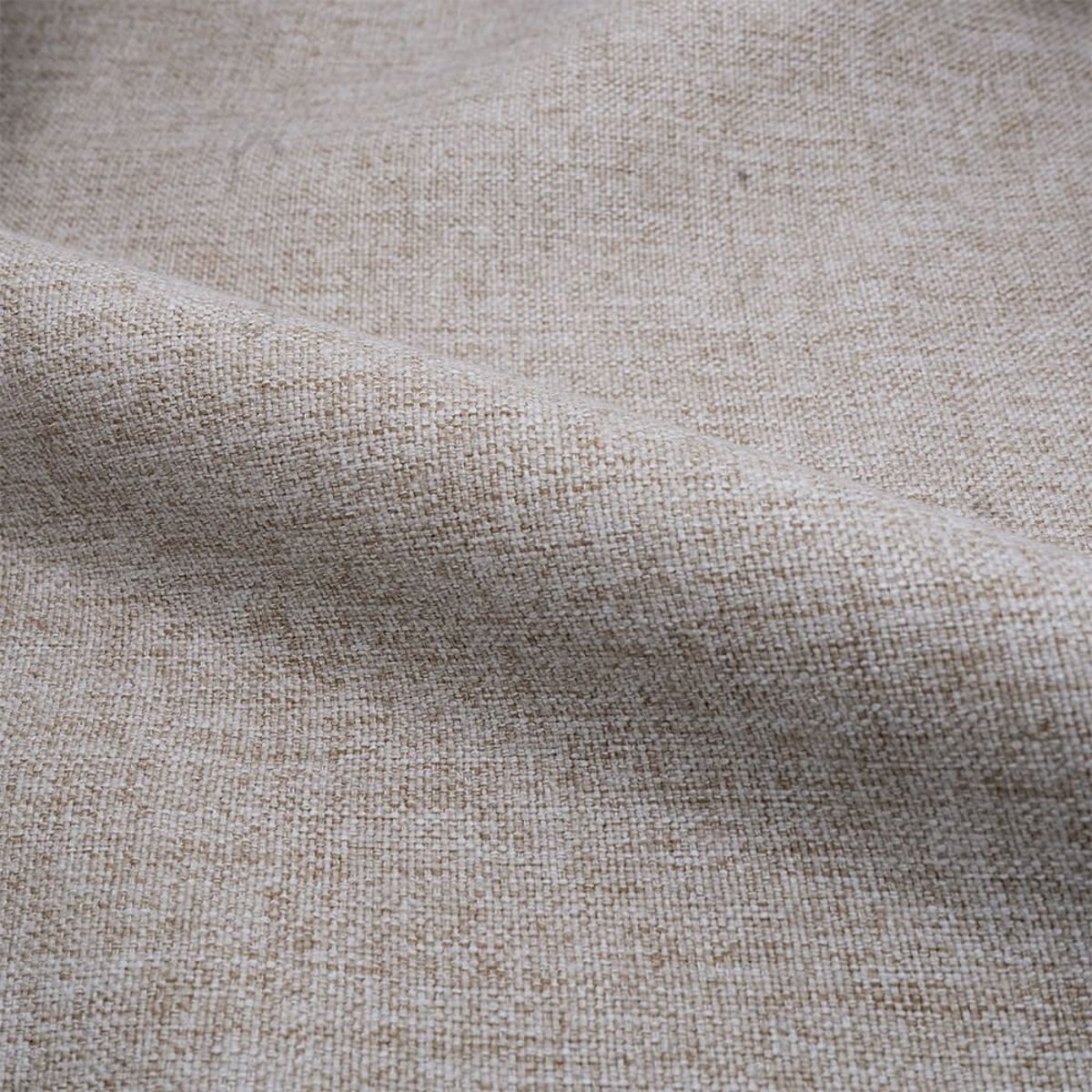 Lot de 2 chaises en tissu et pieds en métal - PIPO beige, MAISON PAVANE