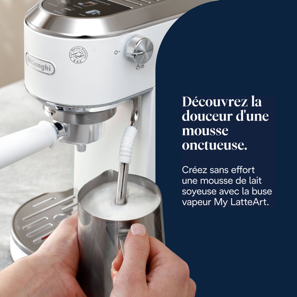 Machine à expresso EC890.WI Dedica Duo Blanche couleur unique, DELONGHI