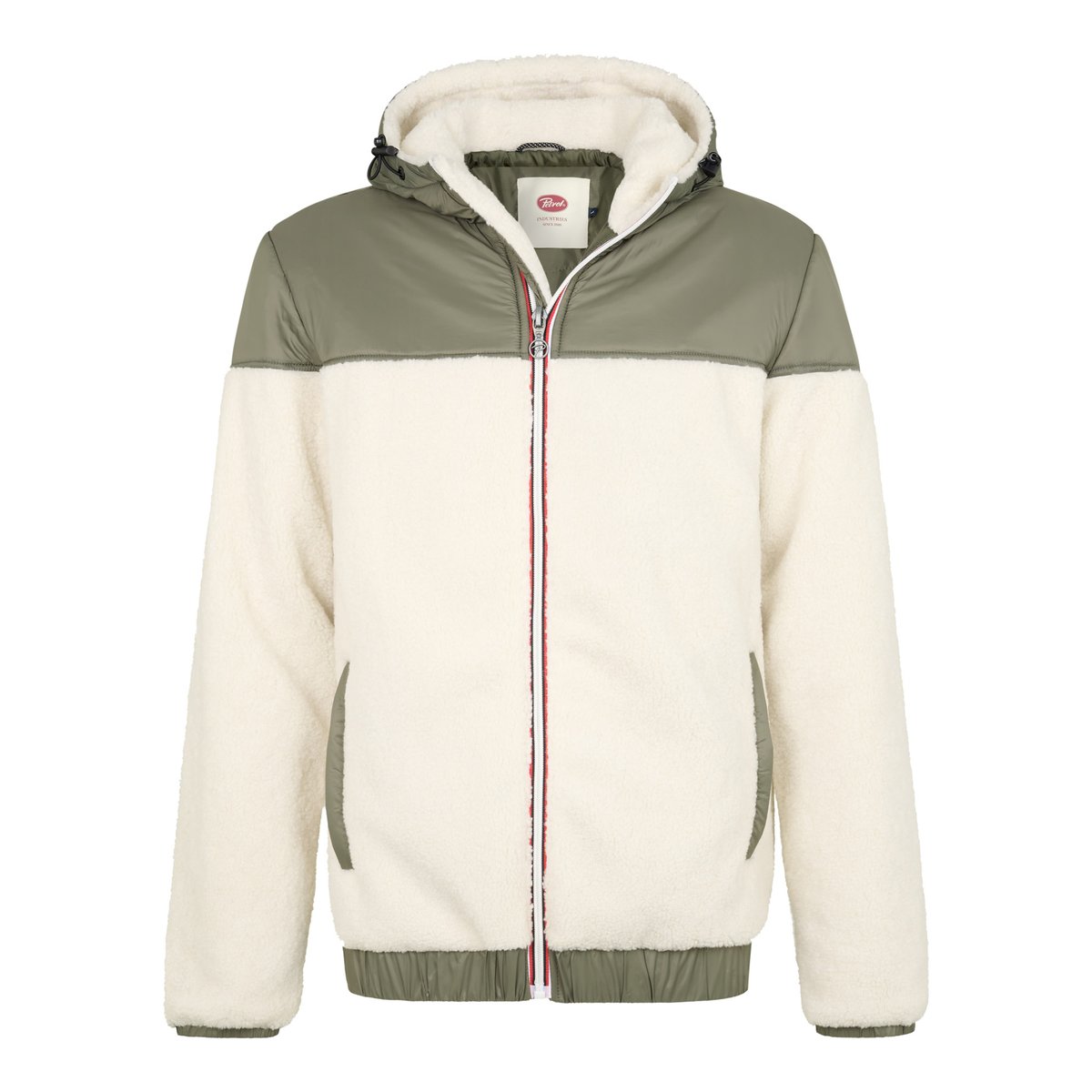 Bomber à capuche en polaire forgeheights vert mossy stone, PETROL INDUSTRIES
