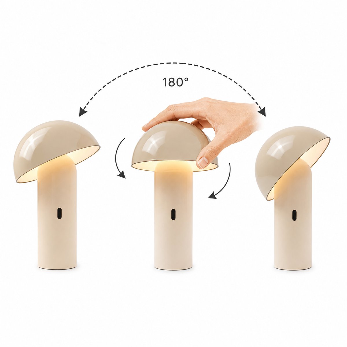 Lampe de table sans fil LED TOD blanc, LUMISKY