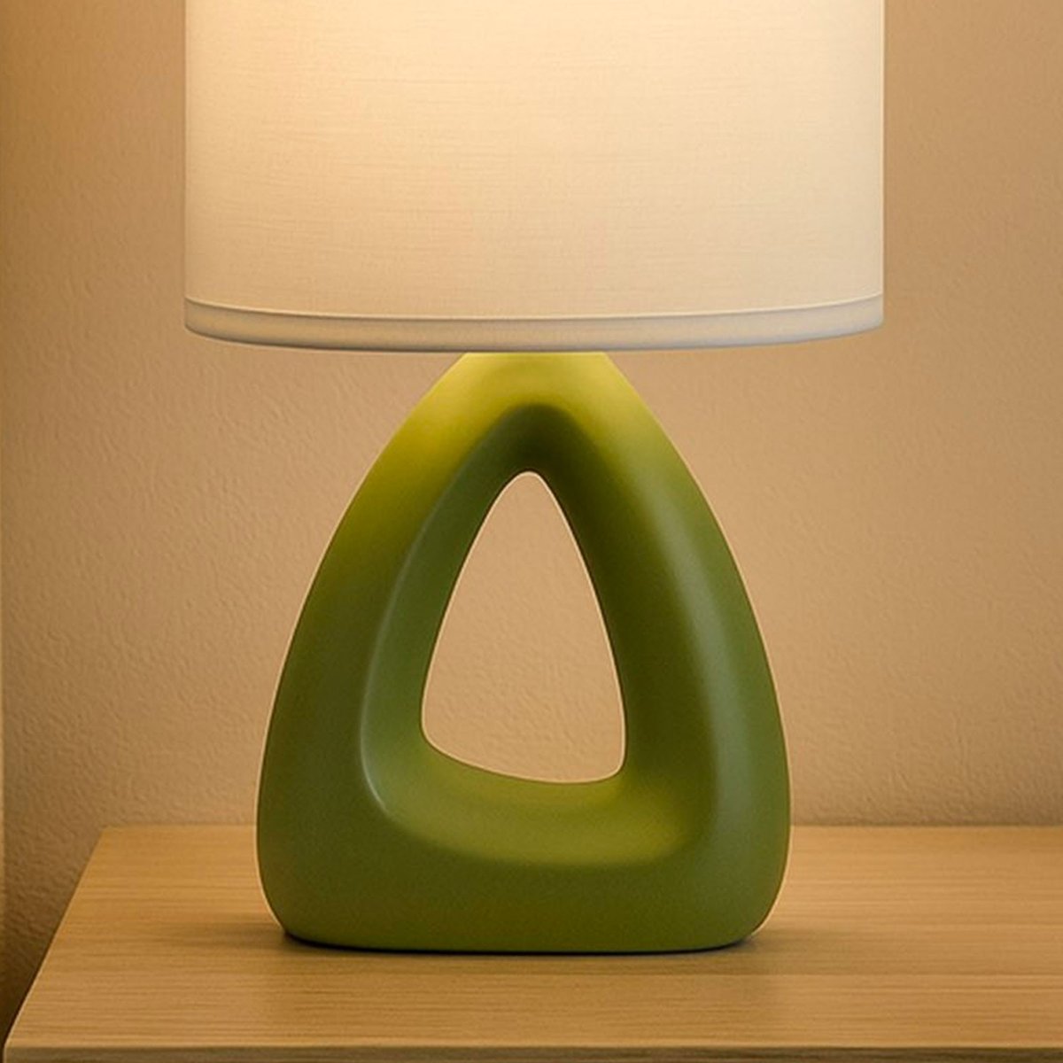 Lampe à poser en céramique verte 17x10x30cm vert, VERSA