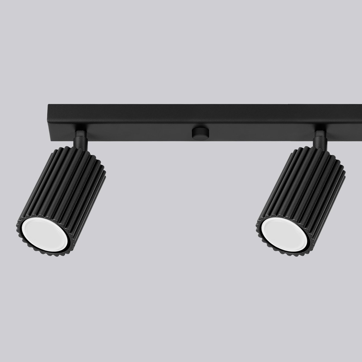 Plafonnier Aluminium Noir GU10 4 Karbon Line noir, EDEN