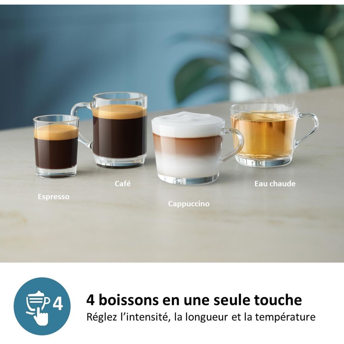 Expresso Broyeur EP2334/10 cafetière à grain LatteGo série 2300, 4 boissons, SilentBrew, Noir couleur unique, PHILIPS