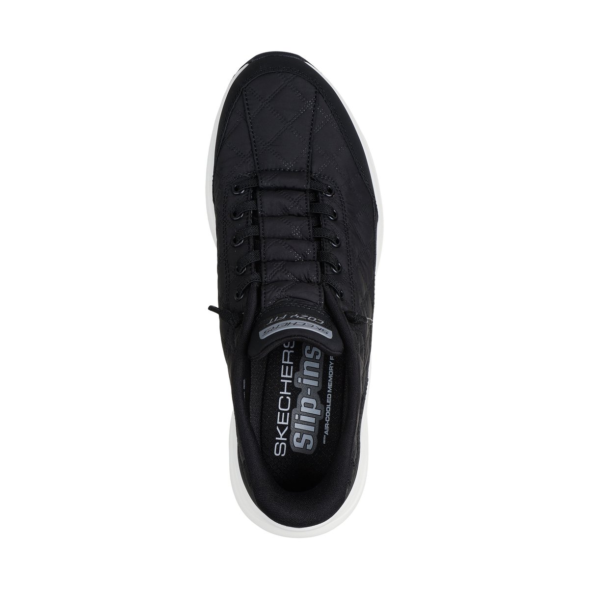 Baskets Skechers Slip-Ins: Contour Foam blanches et à slip-on noir - blanc, SKECHERS