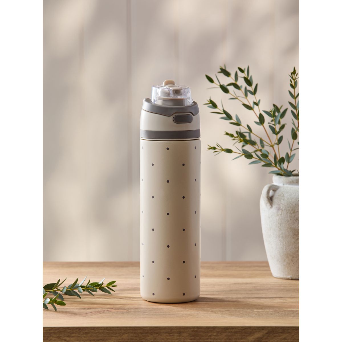 Gourde à pois paille ou goulot 700 ml crème, NEXT