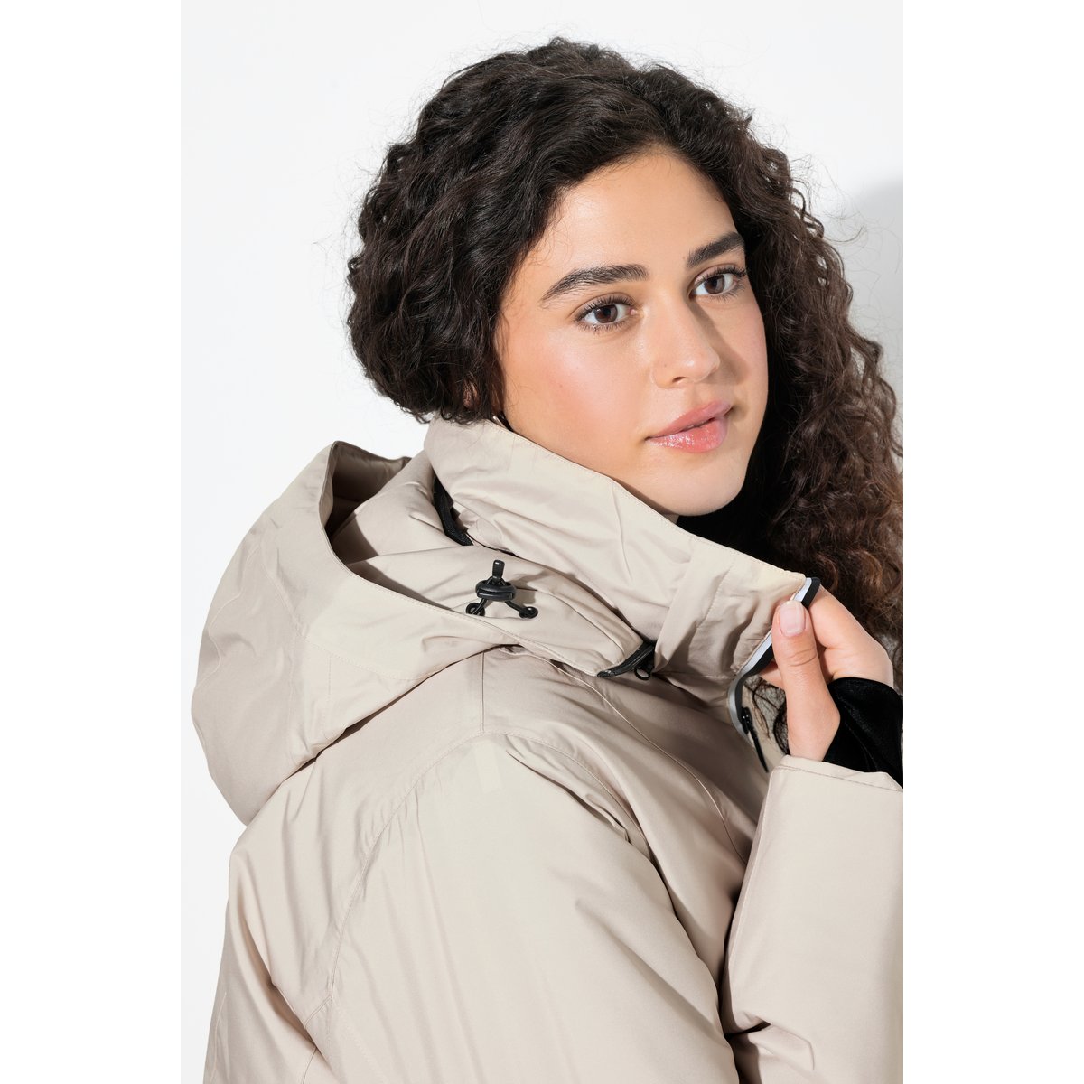 Veste technique HYPRAR à capuche champagne clair, ULLA POPKEN