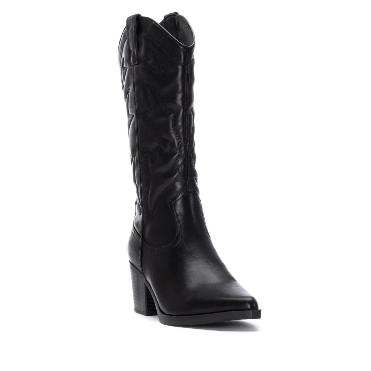 Botte Cow-boy Talon Entreprise Fermeture éclair noir, XTI
