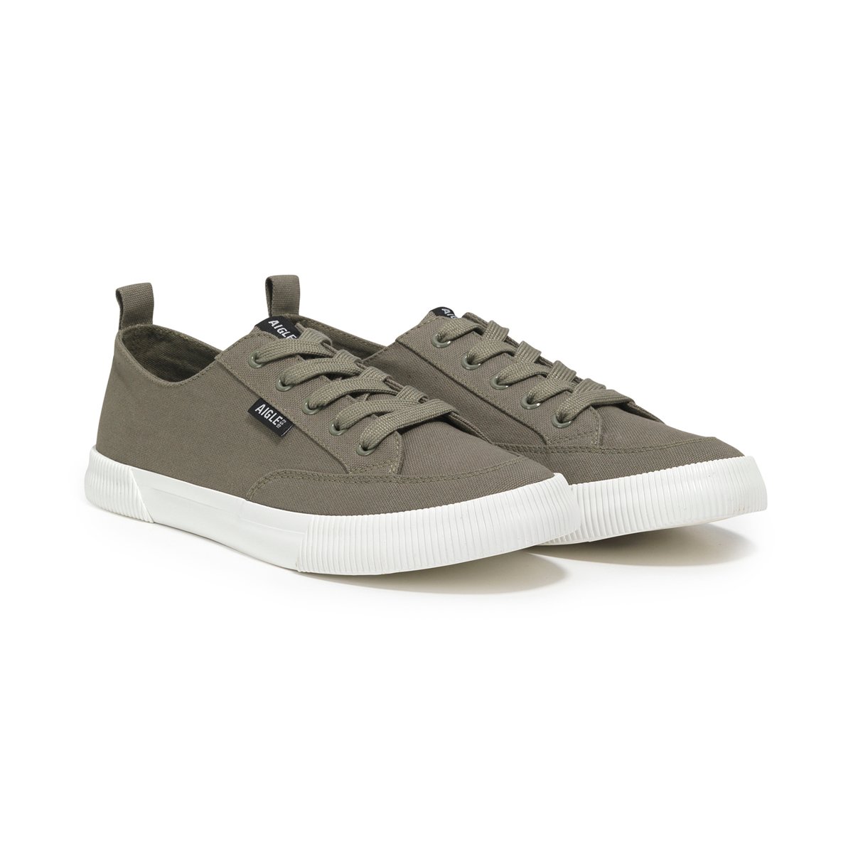 Baskets basses en coton TAMARIX kaki, AIGLE