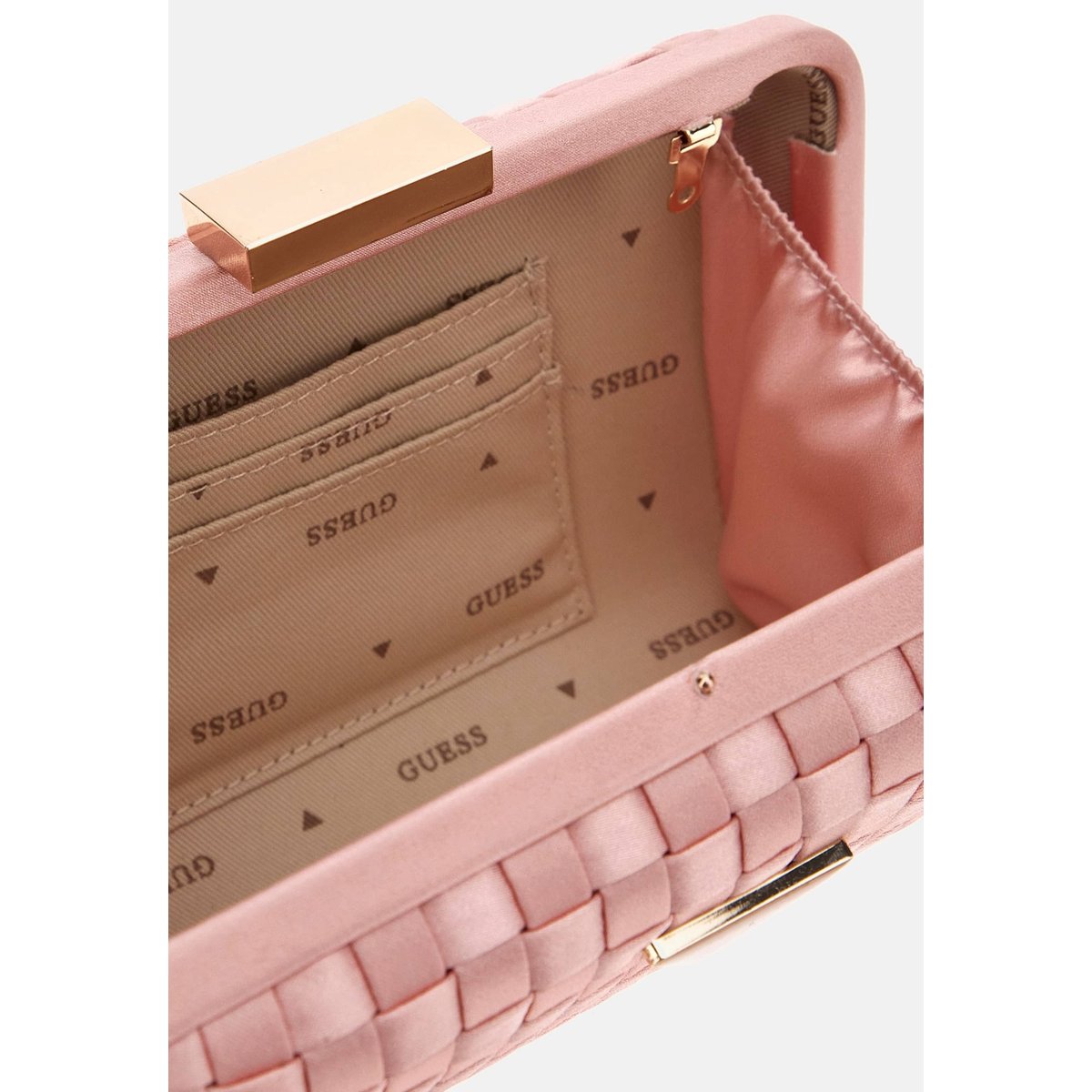 Pochette Twiller Tressée rose clair, GUESS