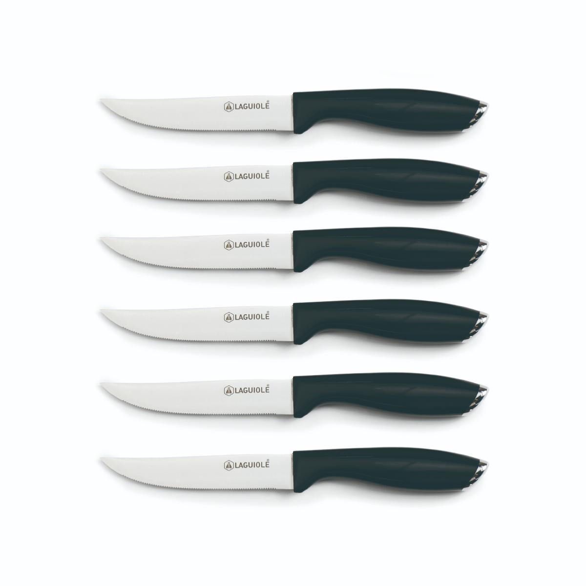 Set de 6 couteaux à steak - "Lumin" couleur unique, LAGUIOLE CUISSON