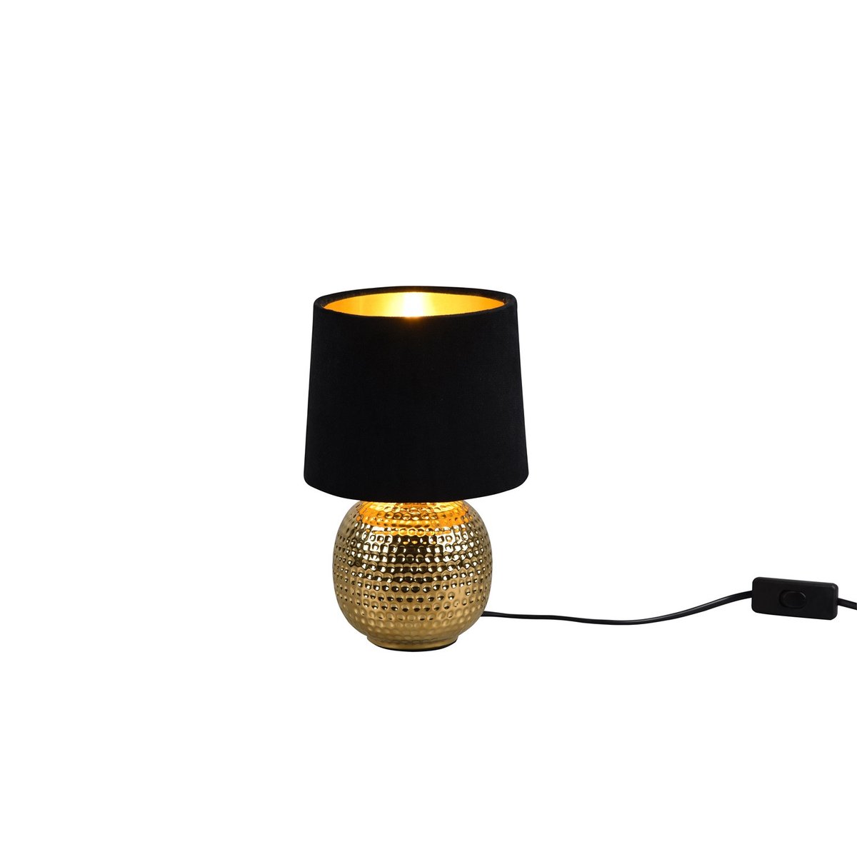Lampe design en céramique vintage, SOPHIA noir, TRIO