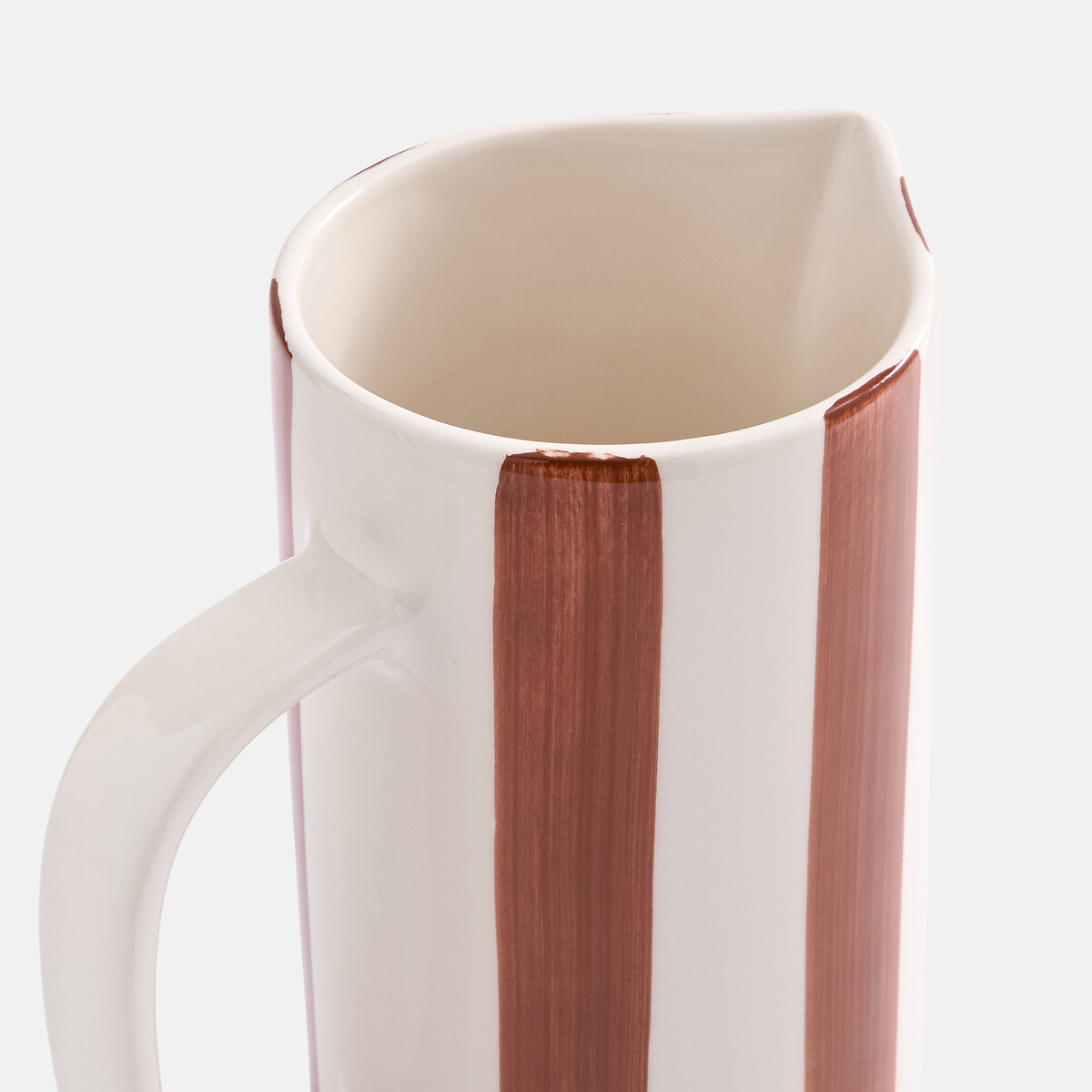 Jaoma Striped Earthenware Jug sienna, LA REDOUTE INTERIEURS