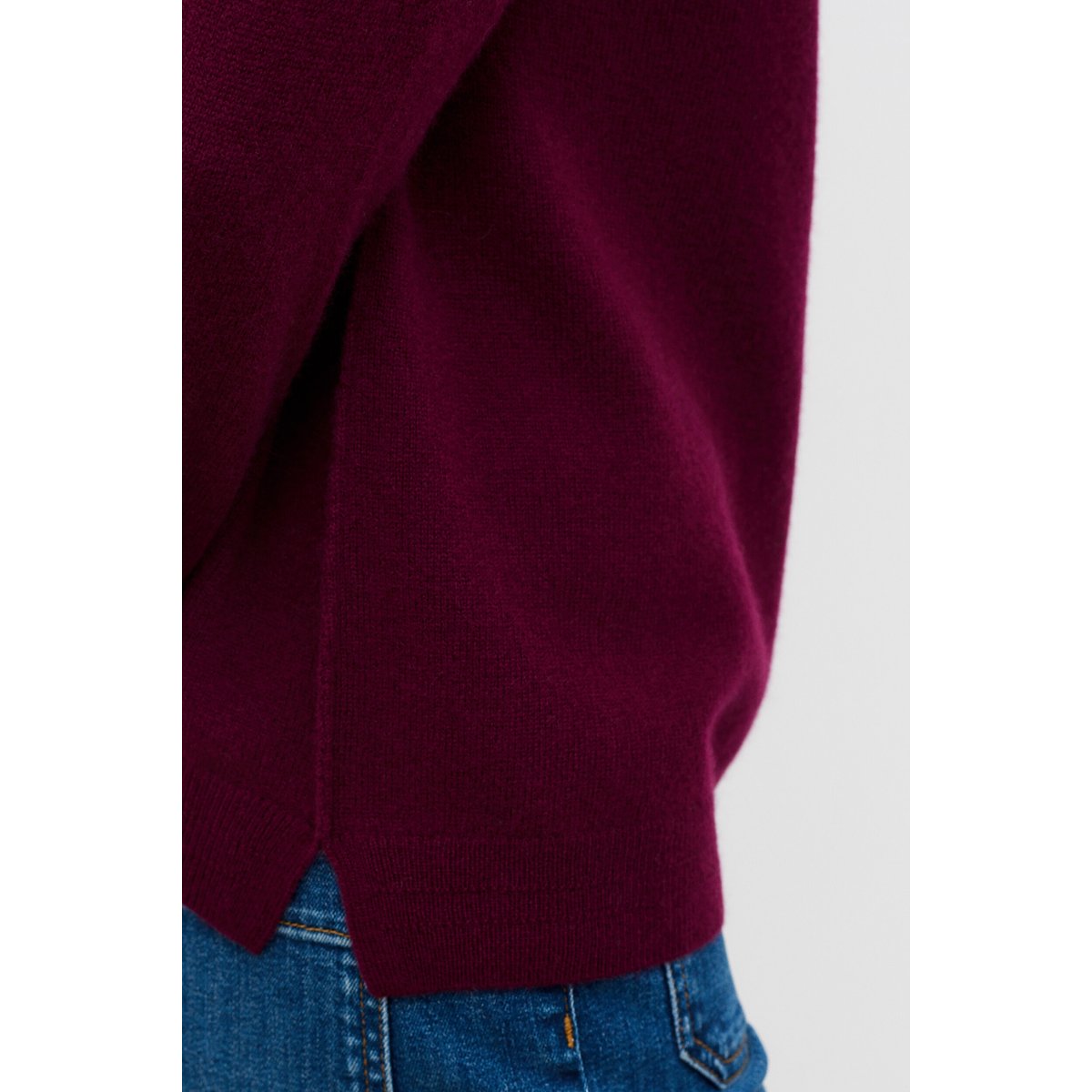 Pull ample col bateau cachemire MJILL bordeaux, CAROLL