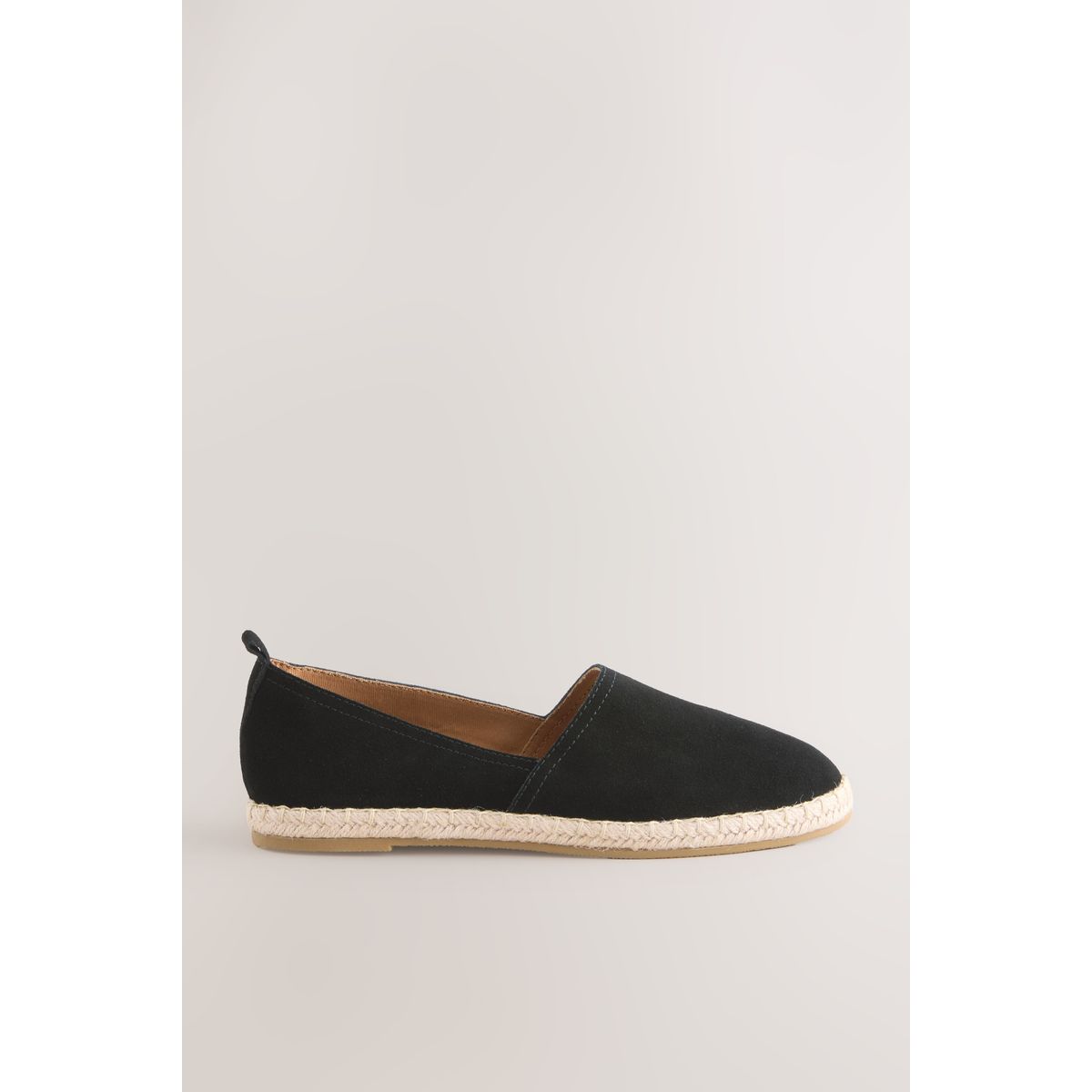 Espadrilles en daim à bout fermé noir, NEXT