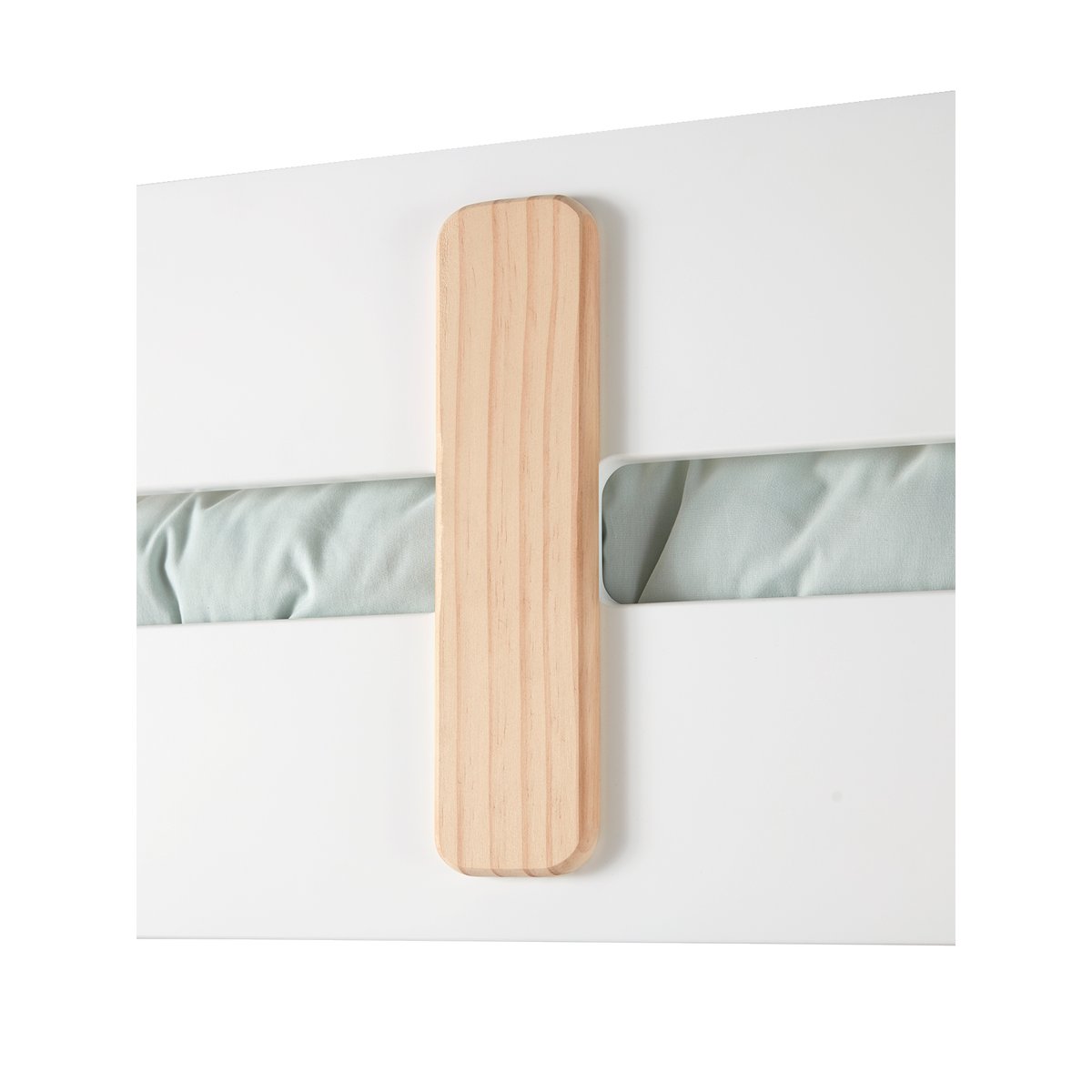 Lit superposé triple Everest 90x190cm blanc/bois, VERTBAUDET