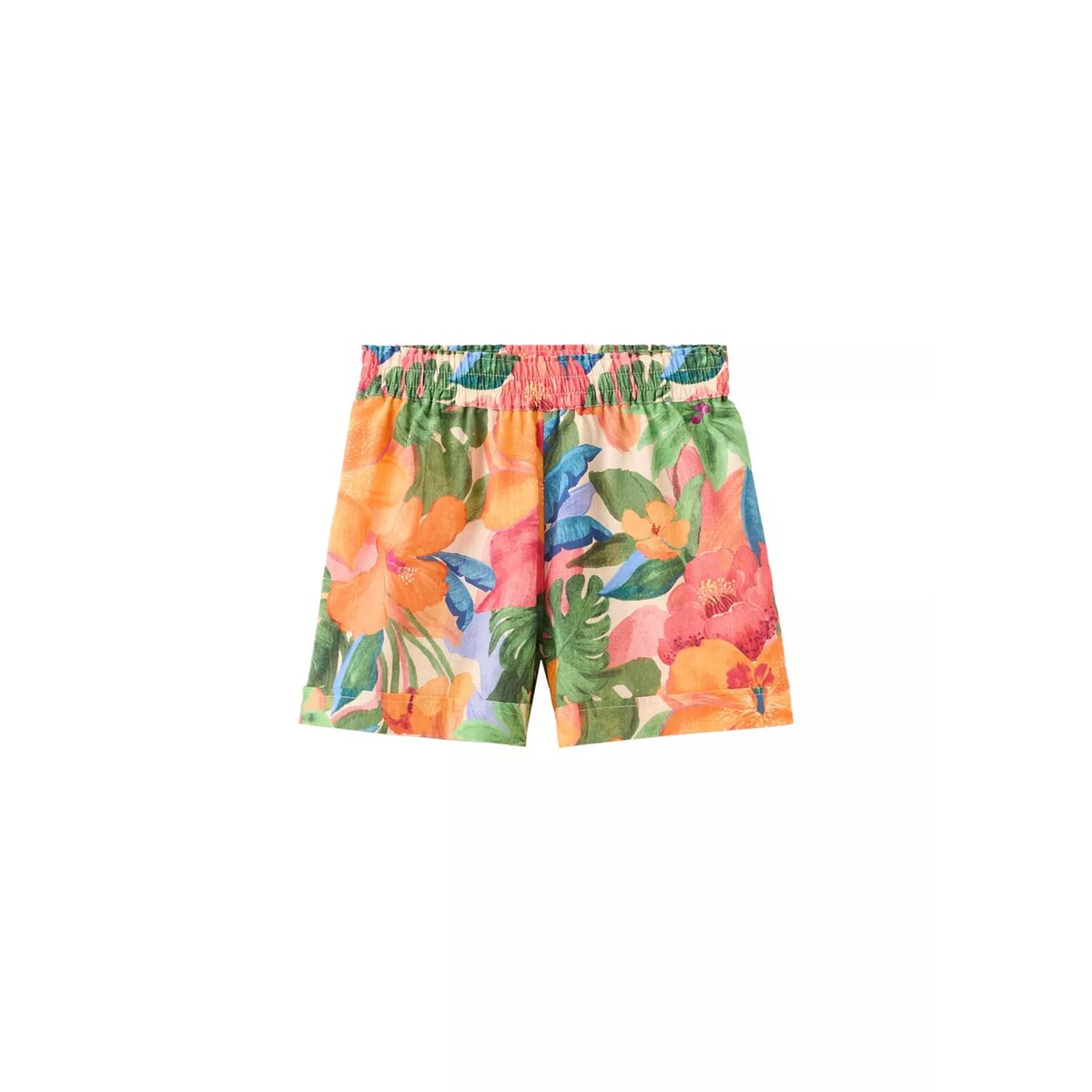 Short imprimé tropical orange, MANGO KIDS
