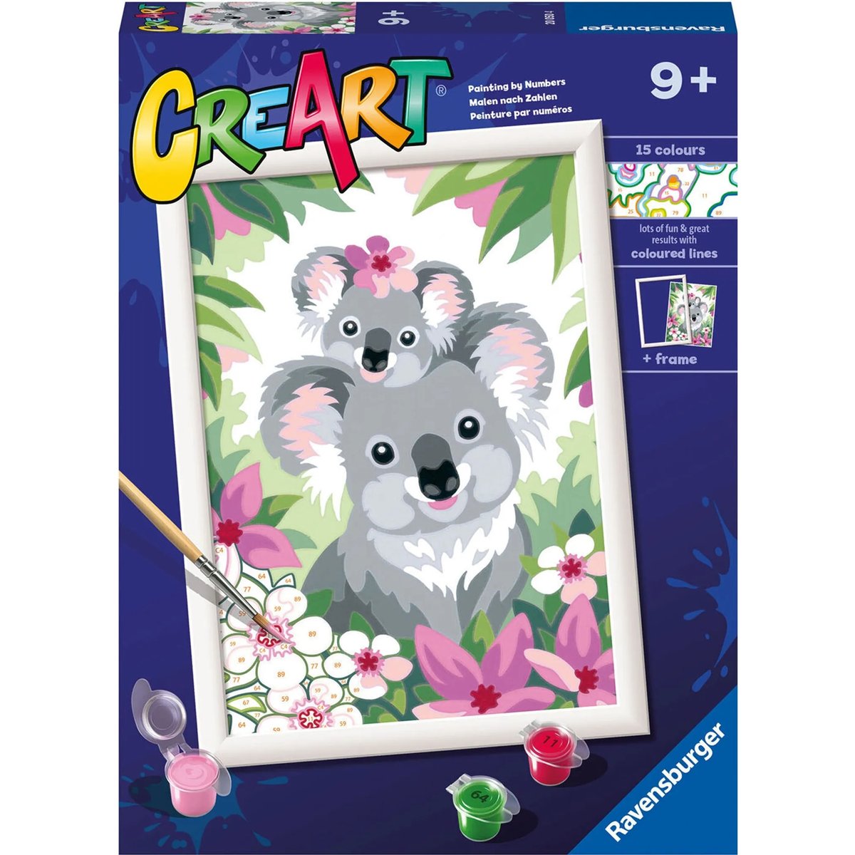Peinture par numéros Maman Koala et bébé multicolore, RAVENSBURGER