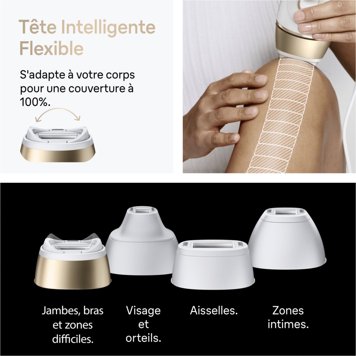 Epilateur lumière pulsée IPL PL5431 4 têtes, 1 rasoir Gillette Venus, pochette couleur unique, BRAUN