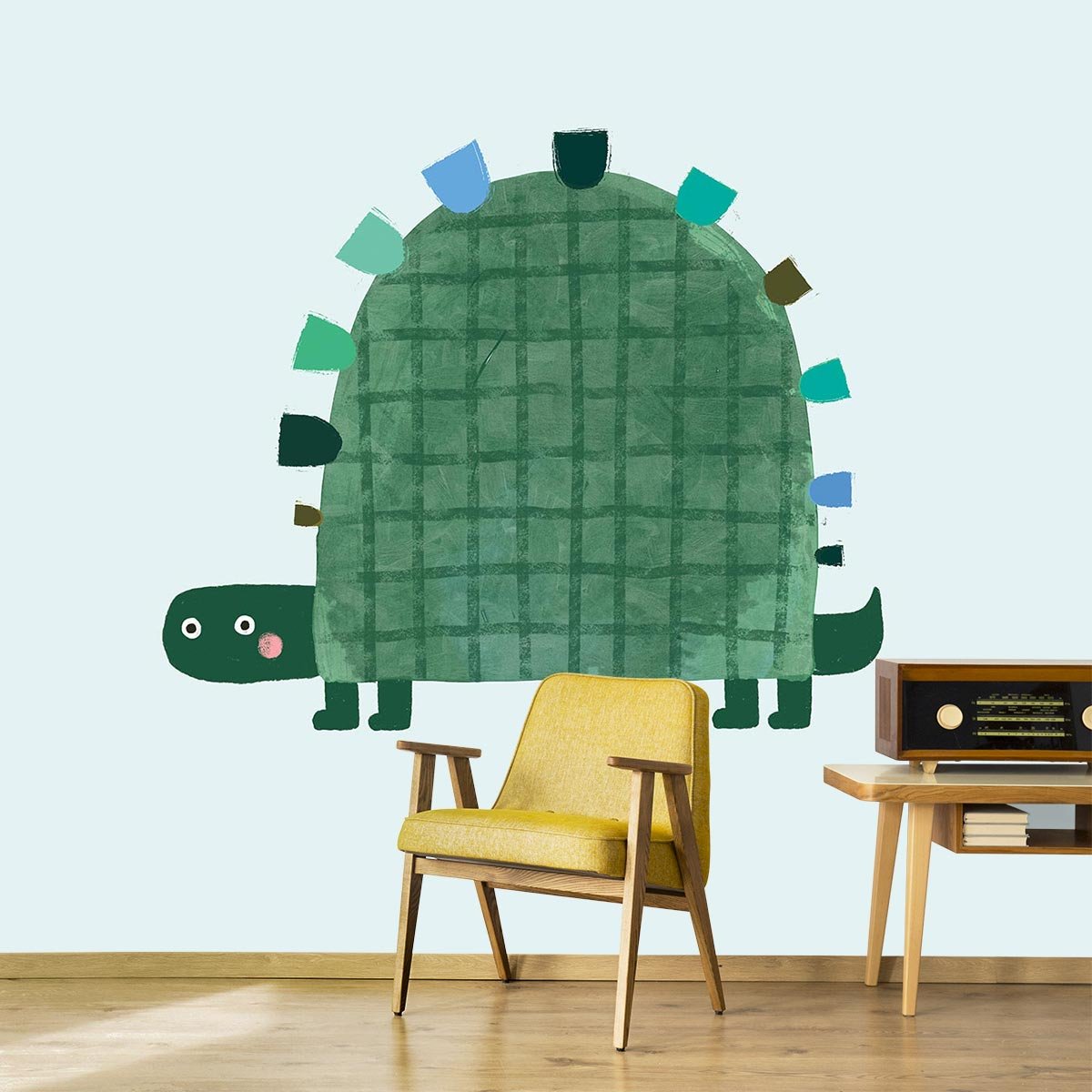 Papier peint enfant tortue alligator intissé, HEXOA