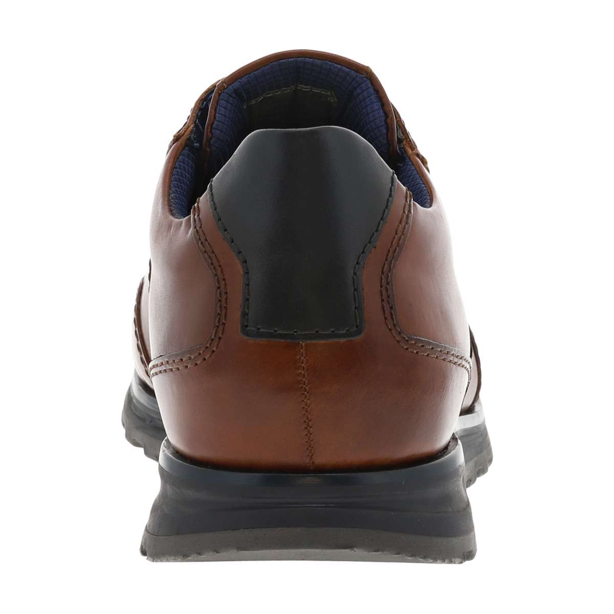 Sneakers cuir talon plat marron, BUGATTI