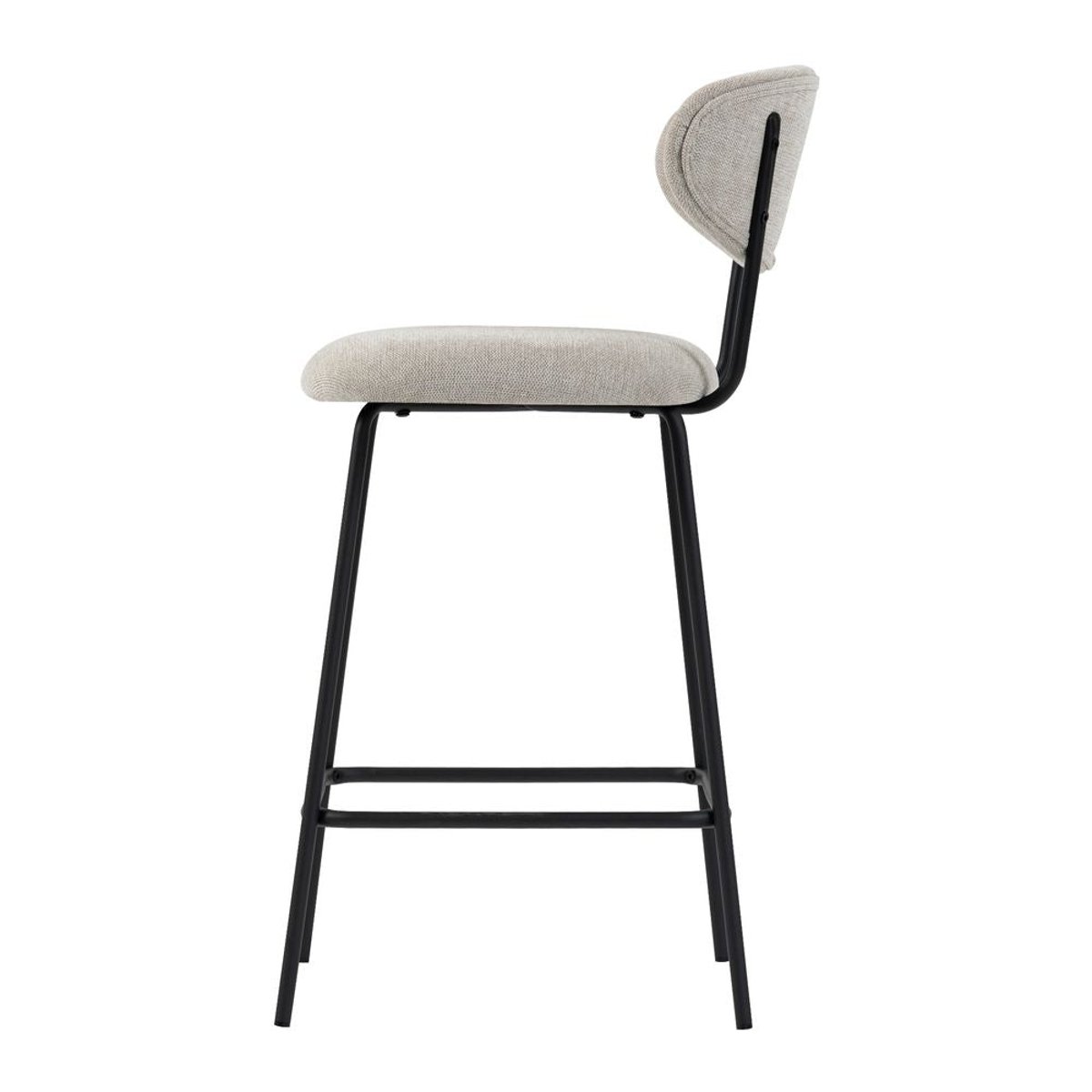 Chaise snack en tissu gris fonce beige, ZAGO