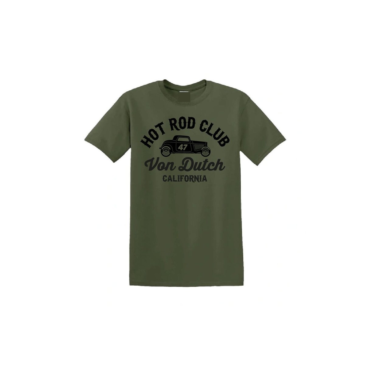 Tee shirt coton LOG kaki/noir, VON DUTCH