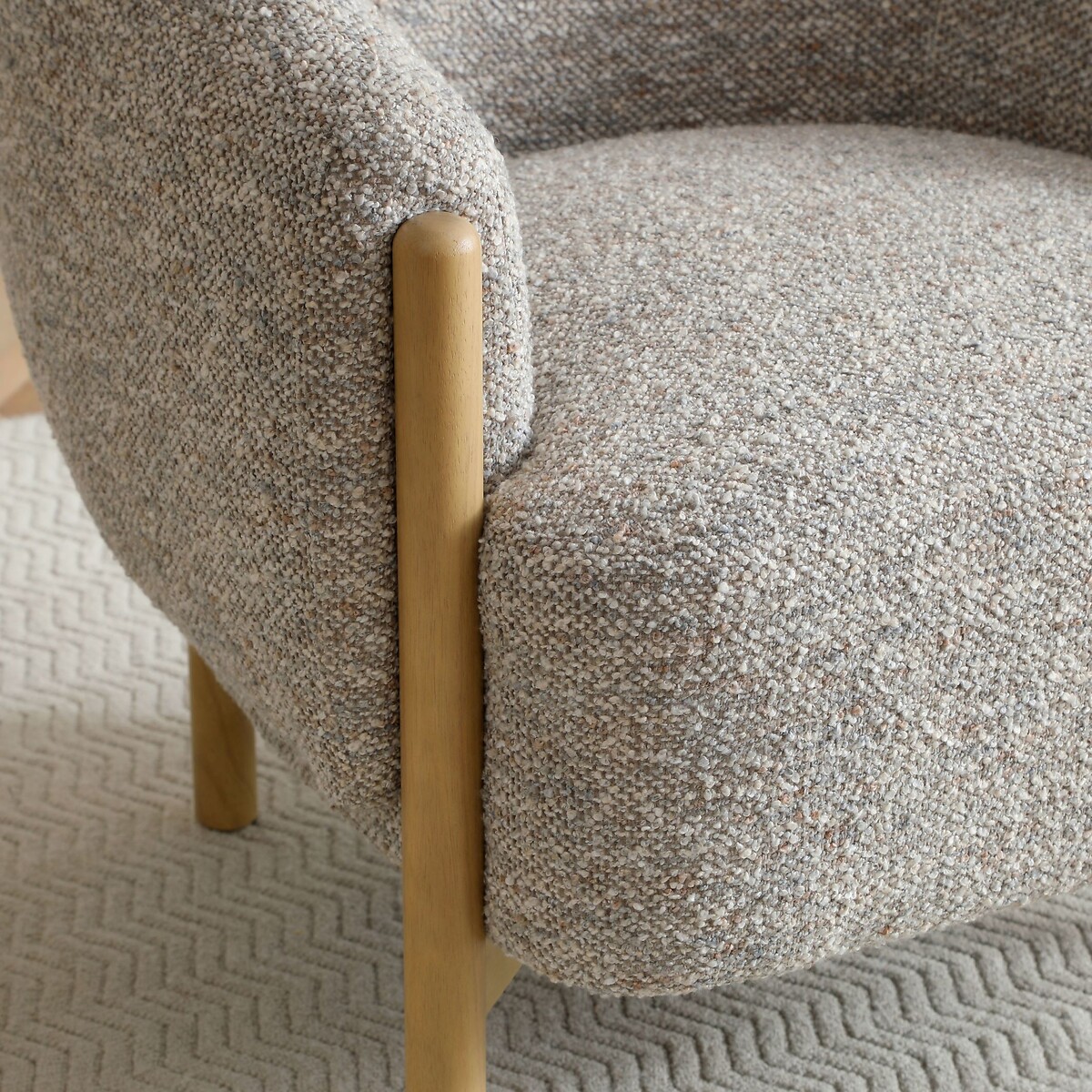 Sasha Curve Boucle Tub Chair natural, ÉDITÉ