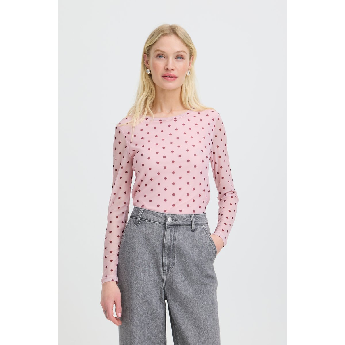 Á manches longues rose parfait pink dots, B.YOUNG