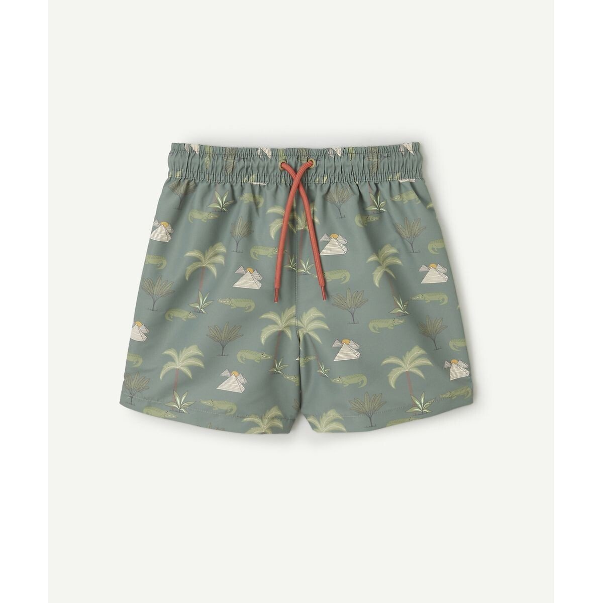 Shorts da bagno fantasia verde, TAPE A L'OEIL