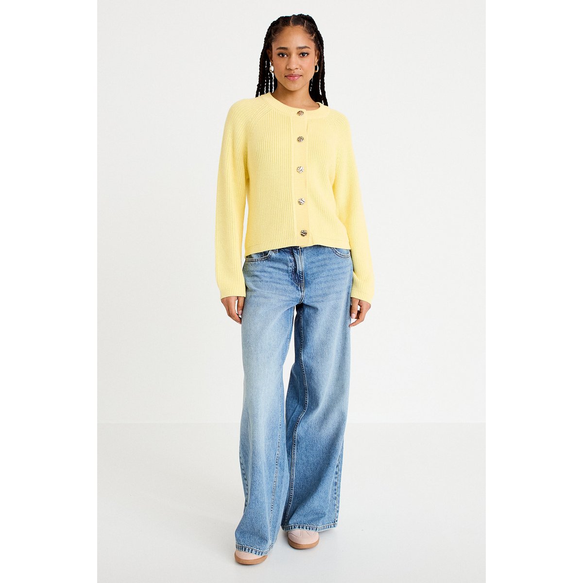 Gilet manches longues jaune clair, CACHE CACHE