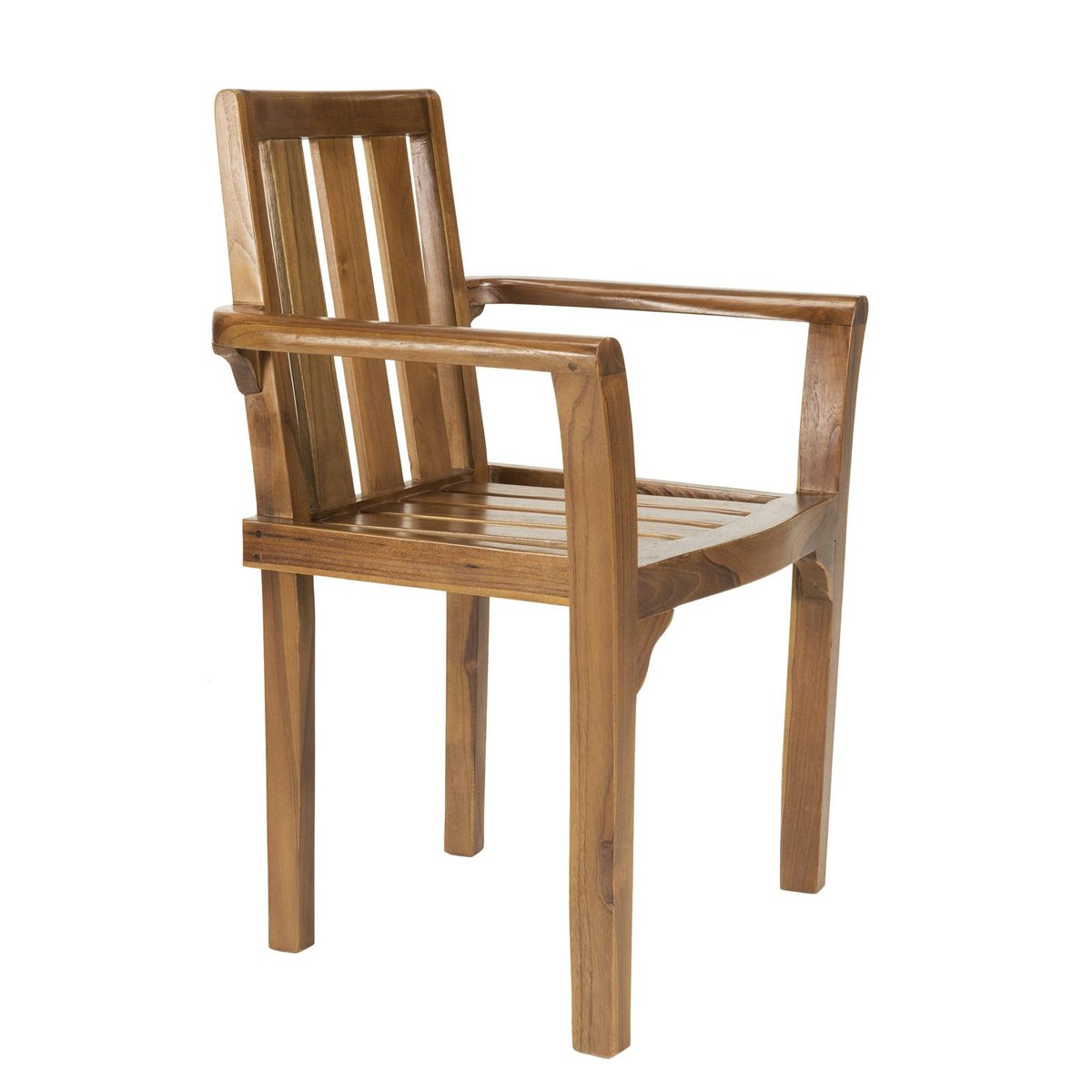 Fauteuil de jardin en teck huilé (lot de 2) MACAO bois naturel, PIER IMPORT