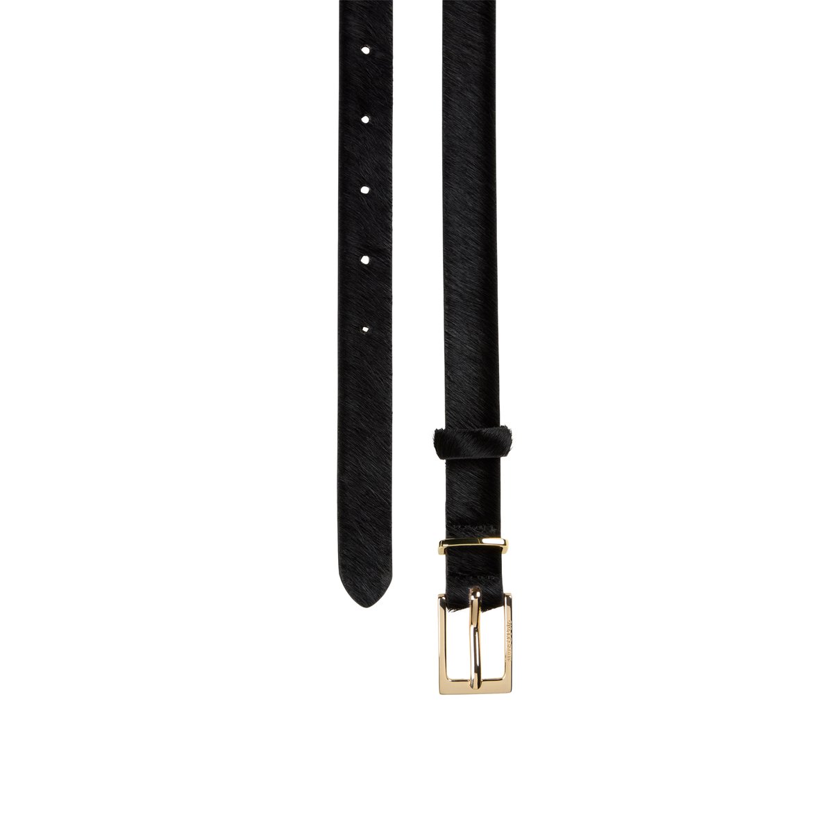 Ceinture modèle Gusa avec une surface en poils naturels noir, MARC O'POLO