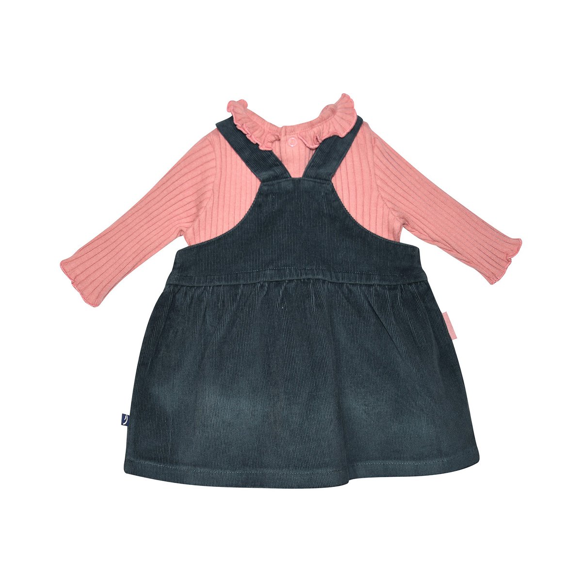 Tshirt robe sandrine velours cotele bleu, SUCRE D'ORGE
