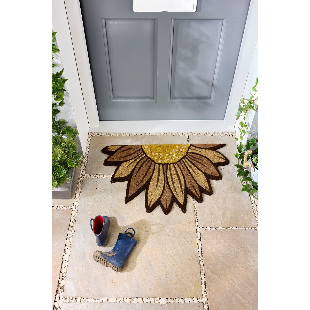 Sunflowers Coir Doormat yellow, MY MAT