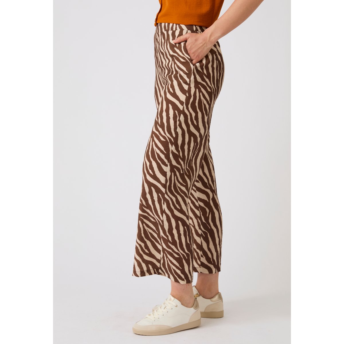 Pantalon 7/8ème imprimé animalier Climatyl marron animalier, DAMART