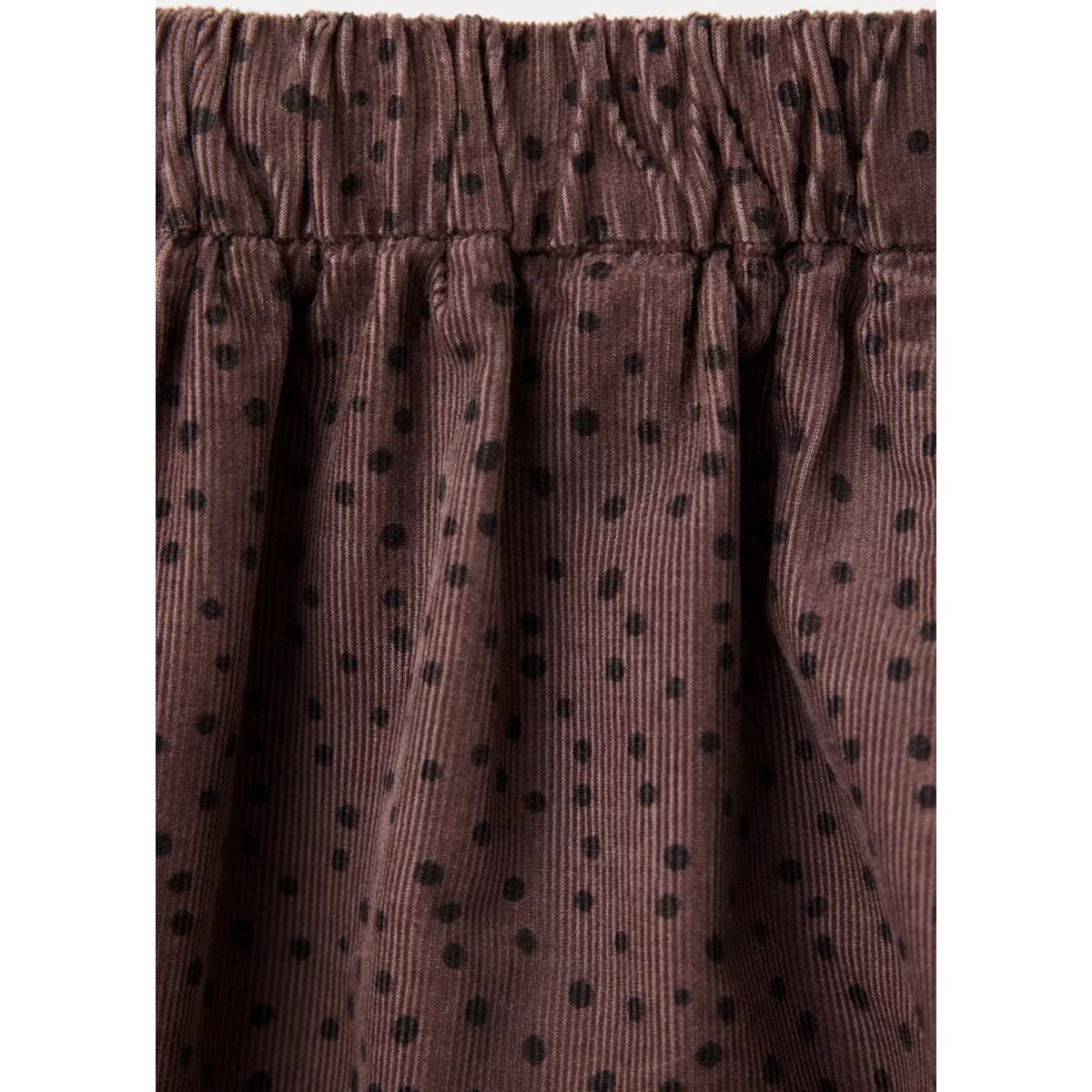 Pantalon velours côtelé à pois marron, MANGO BABY