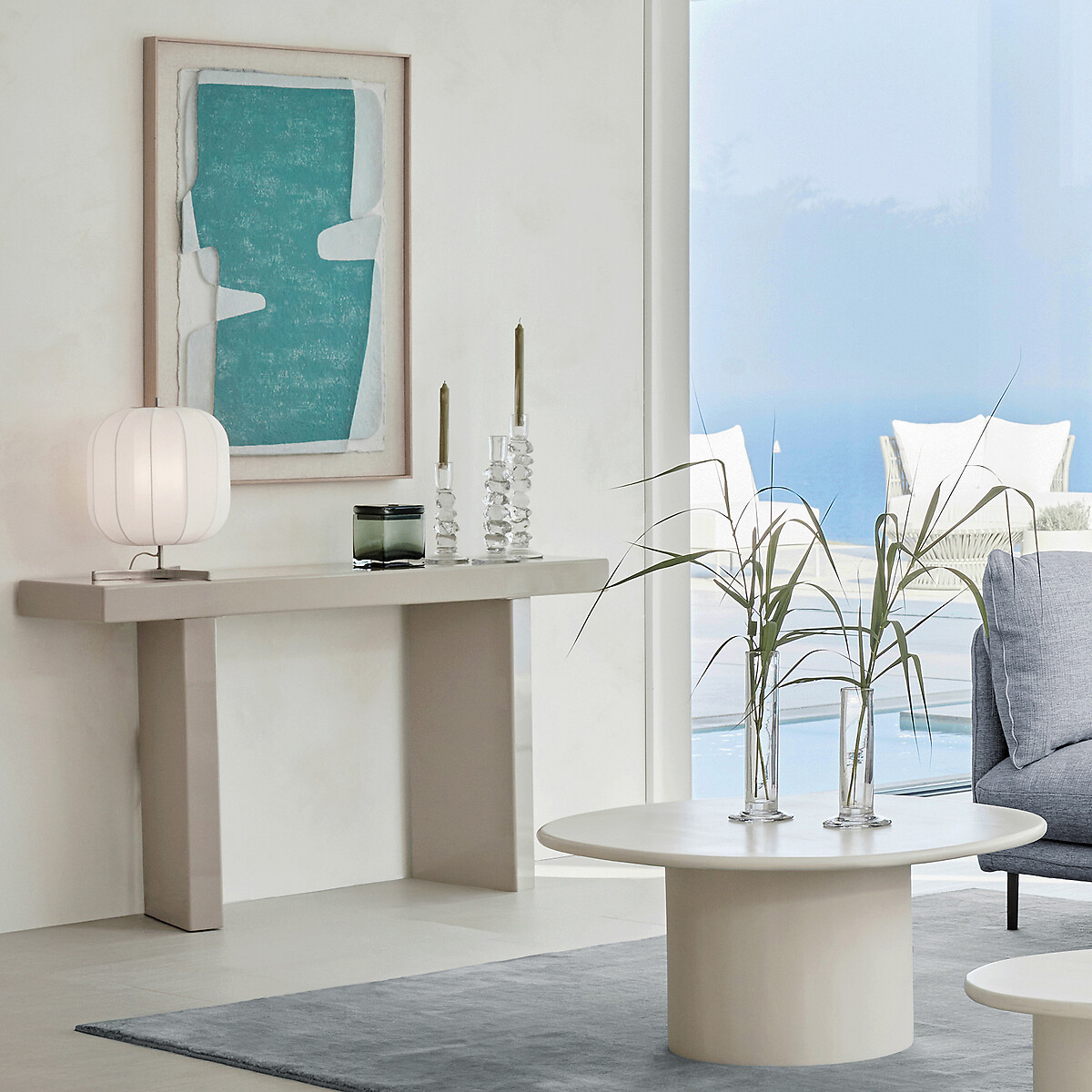 Console laquée glossy, Olaga beige sable, AM.PM