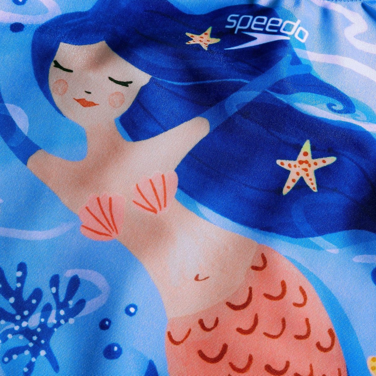 Maillot de bain 1 pièce motif/style imprimé PLACEMENT bleu, SPEEDO
