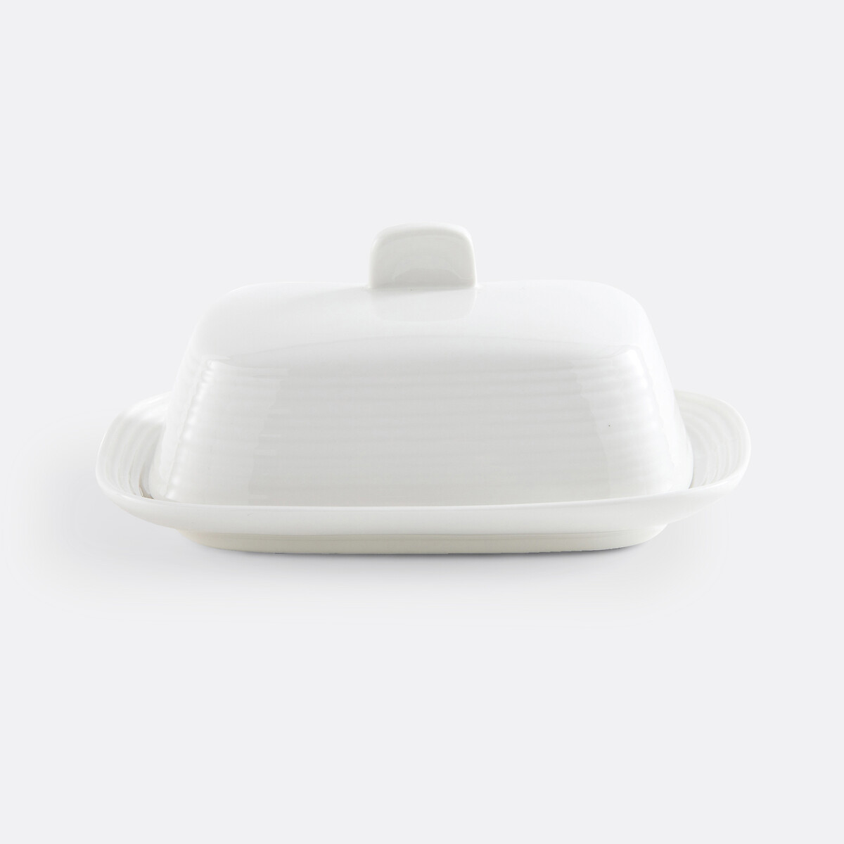 Calixte Porcelain Butter Dish white, LA REDOUTE INTERIEURS